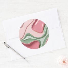 Klassieke ronde sticker in stijlvol grafisch ontwe