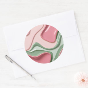 Klassieke ronde sticker in stijlvol grafisch ontwe