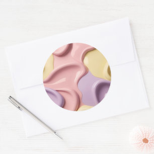 Klassieke ronde sticker in stijlvolle grafiek