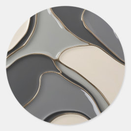 Klassieke ronde sticker in stijlvolle graphics