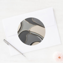 Klassieke ronde sticker in stijlvolle graphics