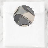 Klassieke ronde sticker in stijlvolle graphics (Tas)