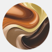 Klassieke ronde sticker in stijlvolle graphics (Voorkant)