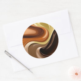 Klassieke ronde sticker in stijlvolle graphics