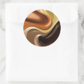 Klassieke ronde sticker in stijlvolle graphics (Tas)