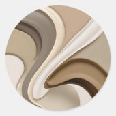 Klassieke ronde sticker in stijlvolle graphics (Voorkant)