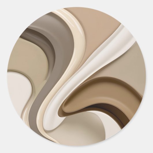 Klassieke ronde sticker in stijlvolle graphics (Voorkant)