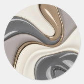 Klassieke ronde sticker in stijlvolle graphics (Voorkant)