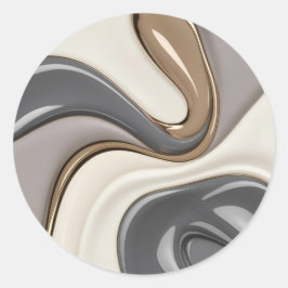 Klassieke ronde sticker in stijlvolle graphics