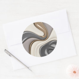 Klassieke ronde sticker in stijlvolle graphics