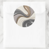 Klassieke ronde sticker in stijlvolle graphics (Tas)