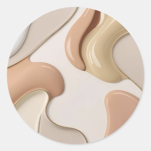 Klassieke ronde sticker in stijlvolle graphics (Voorkant)