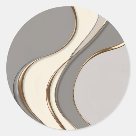 Klassieke ronde sticker in stijlvolle graphics (Voorkant)