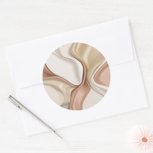 Klassieke ronde sticker in stijlvolle graphics (Envelop)