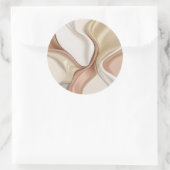 Klassieke ronde sticker in stijlvolle graphics (Tas)