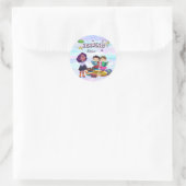 klassieke ronde sticker lezen (Tas)