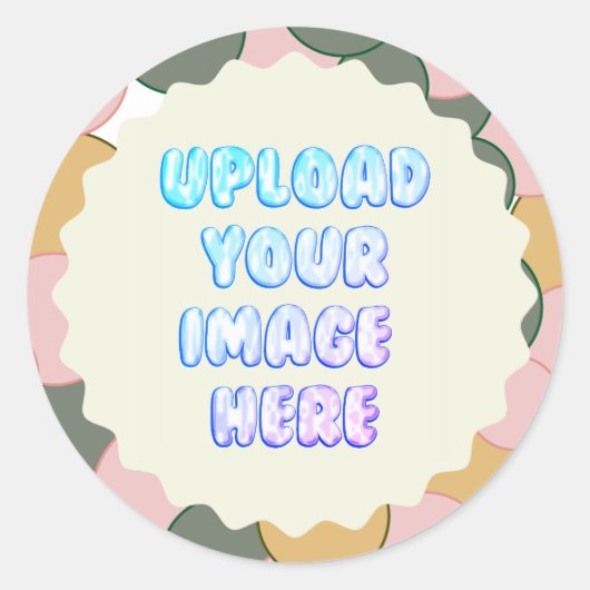 Klassieke ronde sticker met bedrijfslogo (Voorkant)