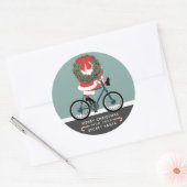 Klassieke ronde sticker met kerstcadeautag voor Se (Envelop)