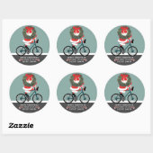 Klassieke ronde sticker met kerstcadeautag voor Se (Vel)
