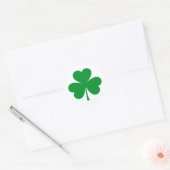 Klassieke ronde sticker met klaverblad (Envelop)