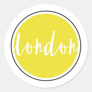 Klassieke ronde sticker, steen sticker