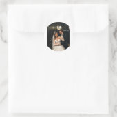 Klassieke Ronde Sticker Trouw - gepersonaliseerd (Tas)