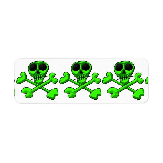 klassieke ronde sticker van de schedel (Voorkant)