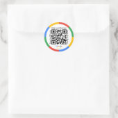 Klassieke Ronde Sticker van Google Review QR (Tas)
