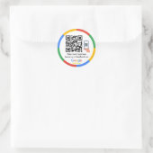 Klassieke Ronde Sticker van Google Review QR (Tas)