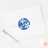 KLASSIEKE RONDE STICKER VAN TIARE (BLUE) (Envelop)
