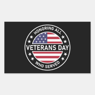 Klassieke ronde sticker voor de Dag van de Veteran