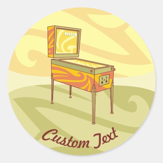 Klassieke ronde sticker voor pinbalmachines (Voorkant)