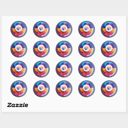 Klassieke ronde stickers (Vel)