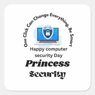 Klassieke Ronde Stickers GIFT COMPUTER SECURITY DA