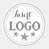 Klassieke ronde Stickers met uw aangepaste Logo (Voorkant)