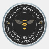 Klassieke ronde stickers | Pure Honey aangepast ni (Voorkant)