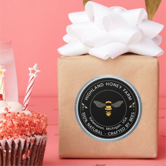 Klassieke ronde stickers | Pure Honey aangepast ni (Feest)