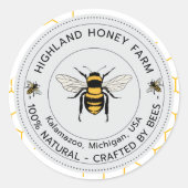 Klassieke ronde stickers | Pure Honey aangepaste s (Voorkant)