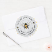 Klassieke ronde stickers | Pure Honey aangepaste s (Envelop)