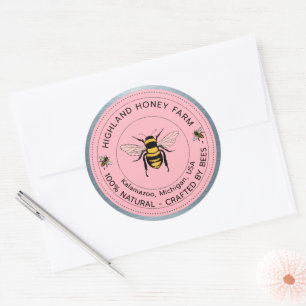 Klassieke ronde stickers   Pure Honey Custom Stick