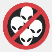 Klassieke ronde stickers – ruimtebuitenaardse kara (Voorkant)