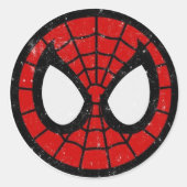 Klassieke ronde stickers – Spider Hero-ontwerp (Voorkant)