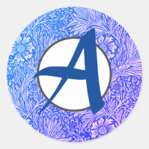 klassieke ronde stickers William Morris-patroon