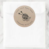 Klassieke ronde streep-streep met handgemaakte pro sticker (Tas)