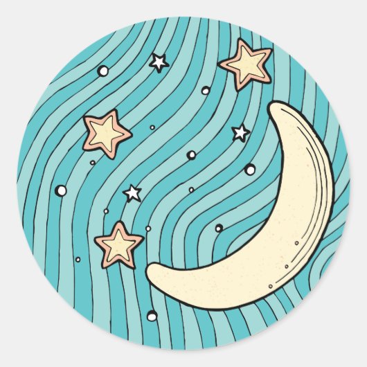 Klassieke rondtrekkers voor kinderen op zondagskaa ronde sticker (Voorkant)