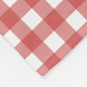 Klassieke Rood en Wit Gingham Picnic Fleece Deken (Hoek)