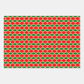 Klassieke rood groen en goud vakantie patronen inpakpapier vel (Voorkant 3)