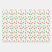 Klassieke rood groen en goud vakantie patronen inpakpapier vel (Voorkant)