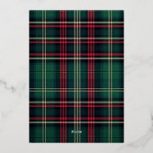 Klassieke rood groen geplakt liefde vrede vreugde  folie feestdagenkaart (Achterkant)