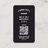 Klassieke Rood Wit Blauw Barber Pool Barbershop Visitekaartje (Achterkant)